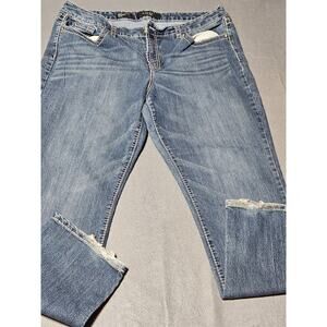 Nine West Jeans Womens 33/16R Date Night Fit Straight Stretch Dark Denim